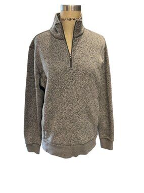 J Crew 1/4 Zip Fleece Sweater Gray Pullover Men’s Medium